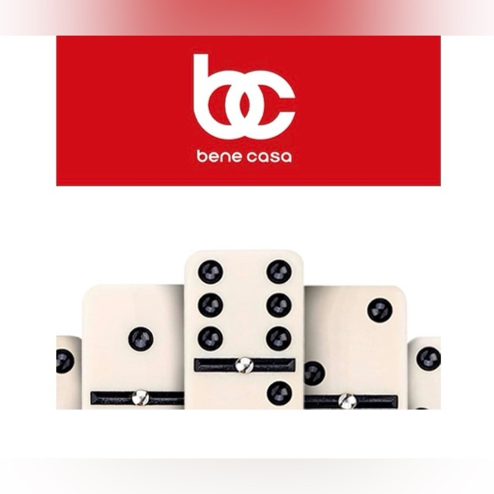 Bene Casa 55 Piece Handcrafted Professional Double Nine Domino Set In Wooden Box - Picture 7 of 8